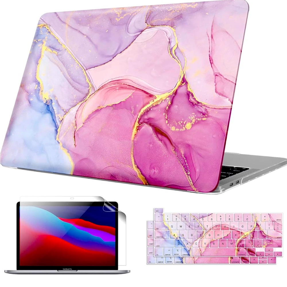 Finite MacBook Air 13” 2018-2020 Case Bundle - glittering marble
